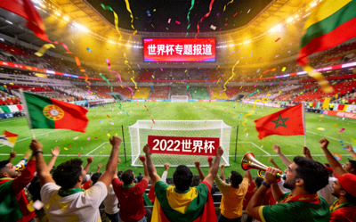 2022世界杯专题报道案例 - 球场与球迷欢呼场景